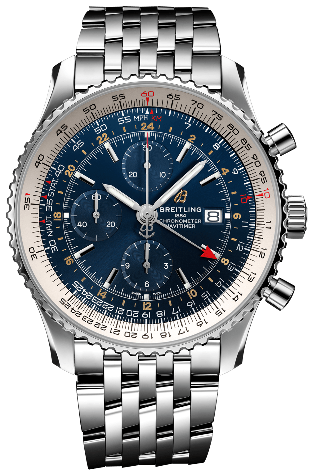 Breitling Watch Navitimer 1 Chronograph GMT 46 Steel A24322121C2A1 C W Sellors Luxury Watches