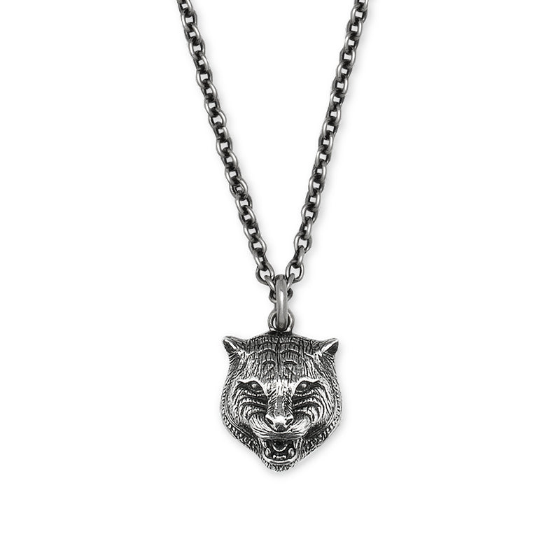 Gucci Men's Necklace with box SKULL BAR AG925 BAR STYLE SILVER store