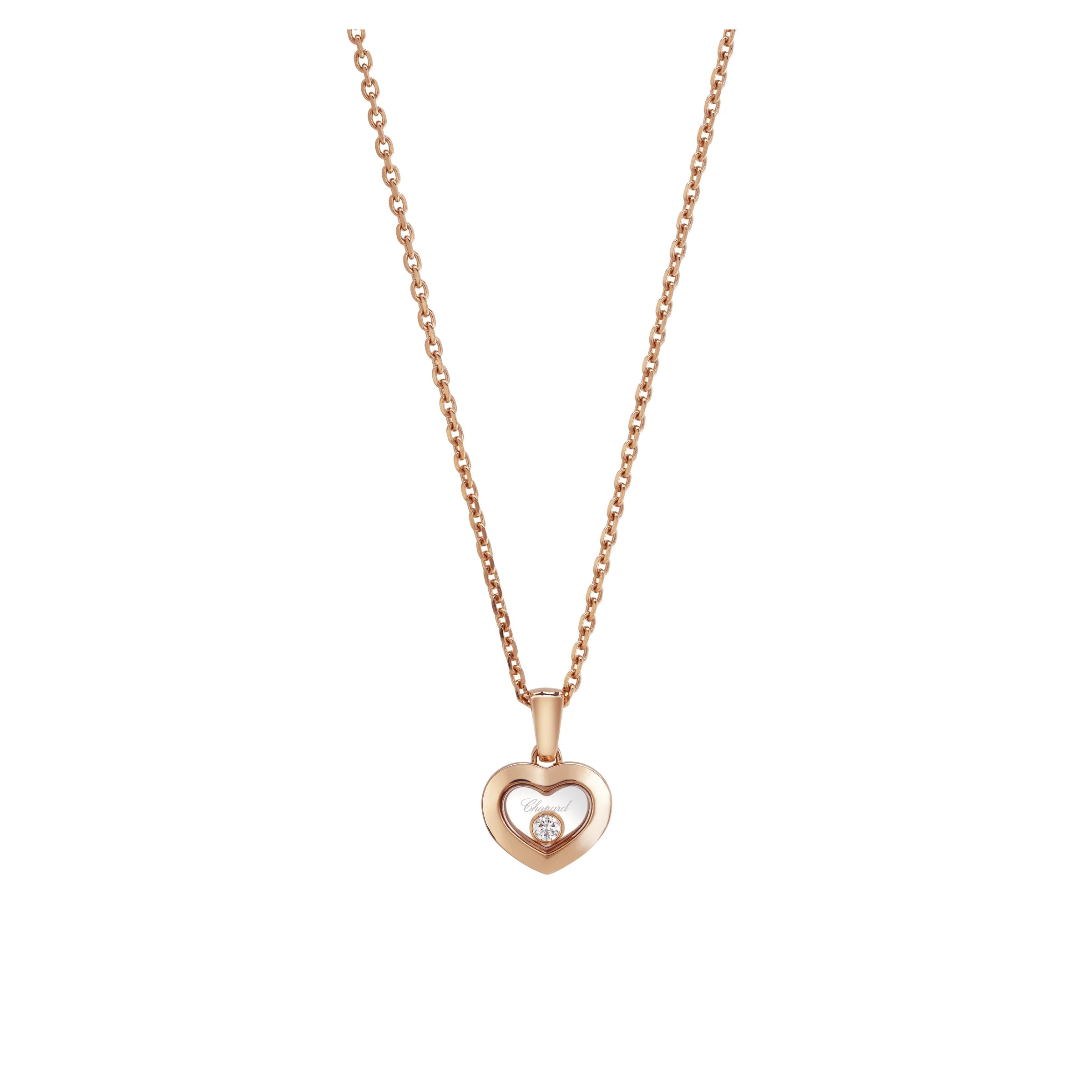 Chopard Happy Diamonds Icons 18ct Rose Gold 0.05ct Diamond Pendant 79A054 5001 C W Sellors Fine Jewellery