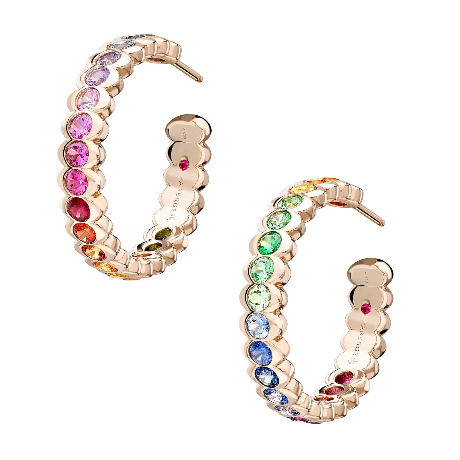 Real Gemstone high quality Hoop Earrings