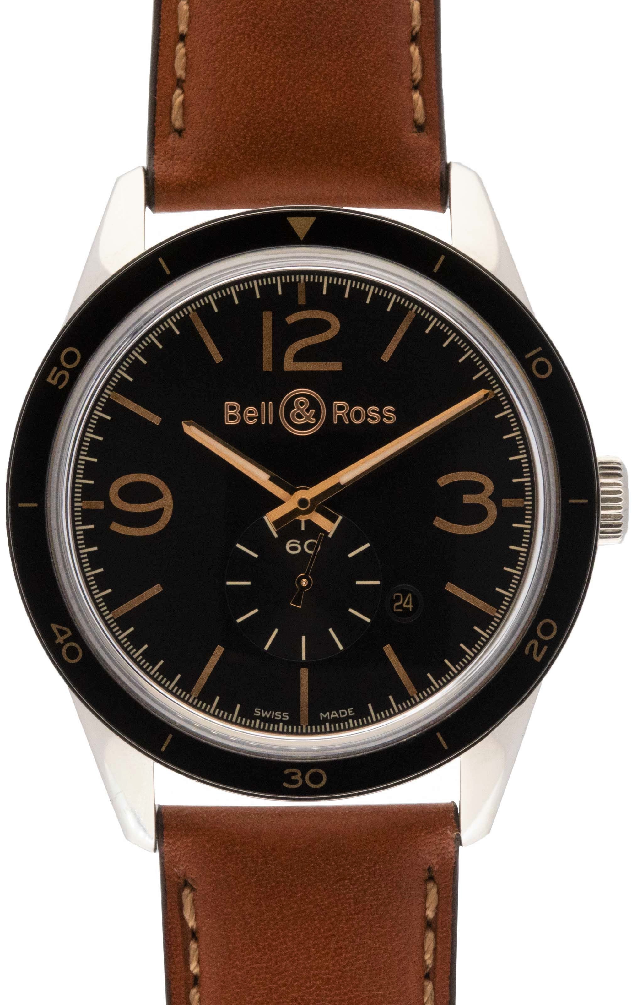 Pre Owned Bell Ross Vintage BR123 Golden Heritage Mens Watch BR123 95 SP C W Sellors Luxury Watches