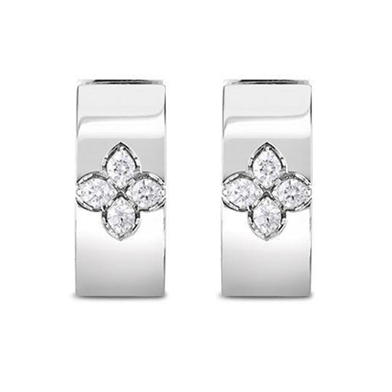 Mens white gold hot sale diamond earrings