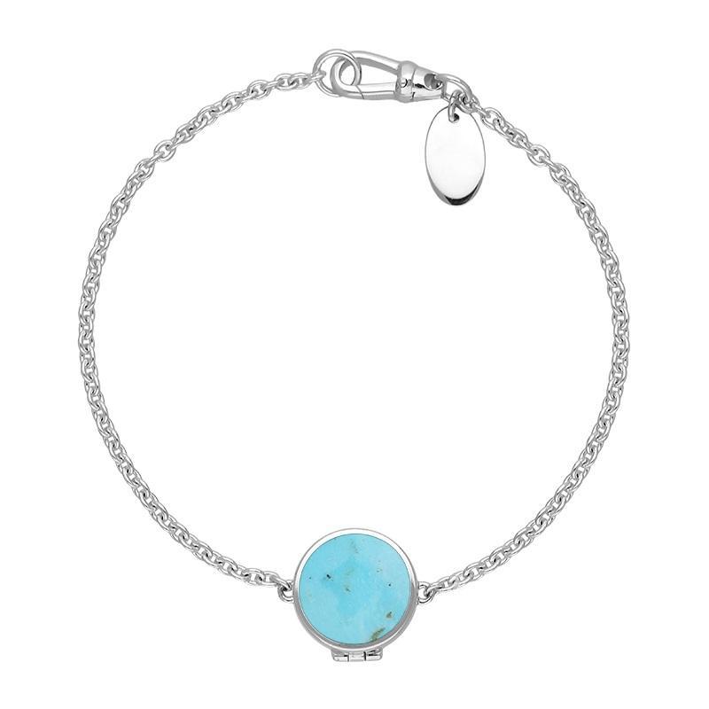 Sterling order Silver Round Turquoise Bracelet