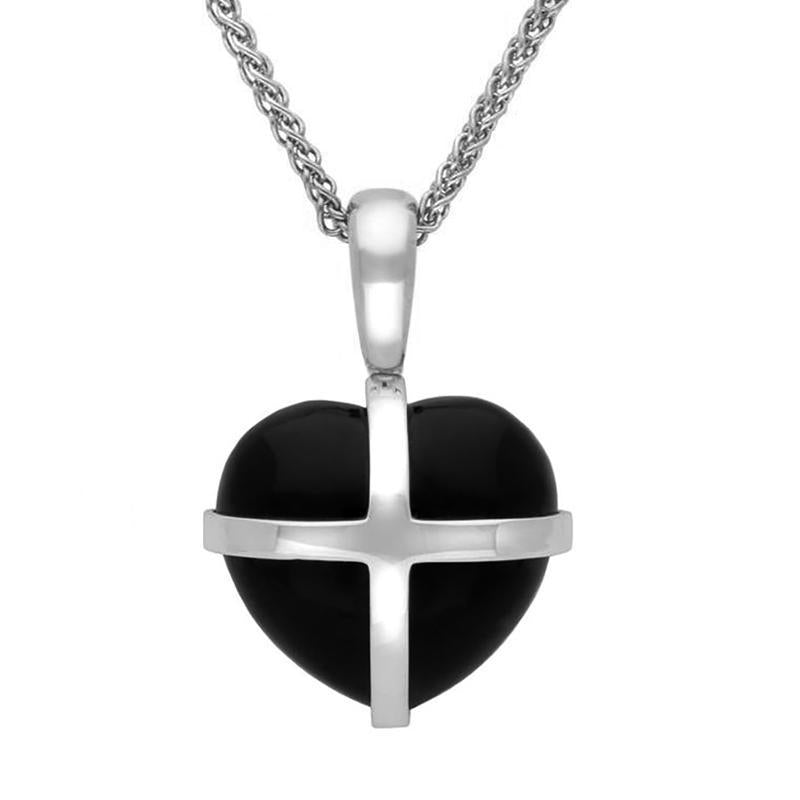 Small black hot sale cross necklace