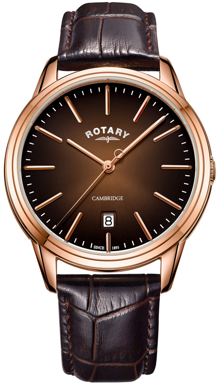 Rotary watch shop straps rose gold