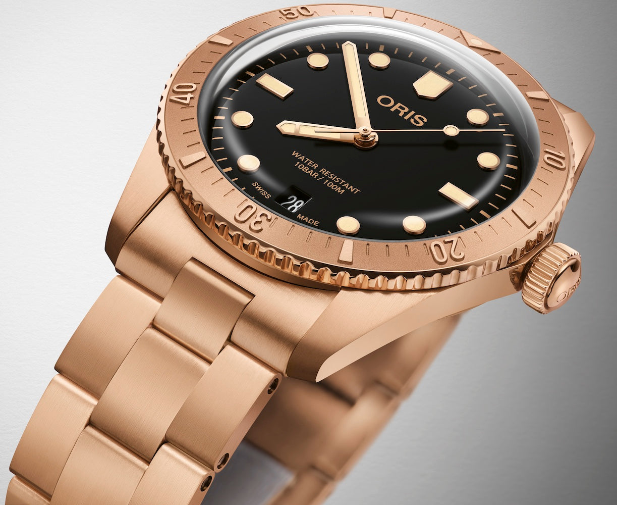 Oris Divers Sixty Five Bronze Cotton Candy Sepia