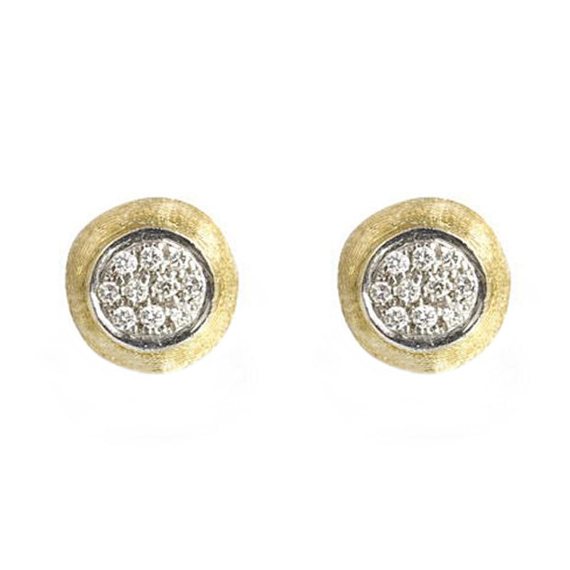 Marco Bicego Delicati 18ct Yellow Gold 0.15ct Diamond Pave Stud ...