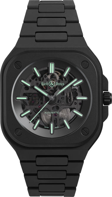 Bell & Ross Watch BR 05 Skeleton Black LUM Ceramic Limited Edition BR05A-BLM-SKCE/SCE