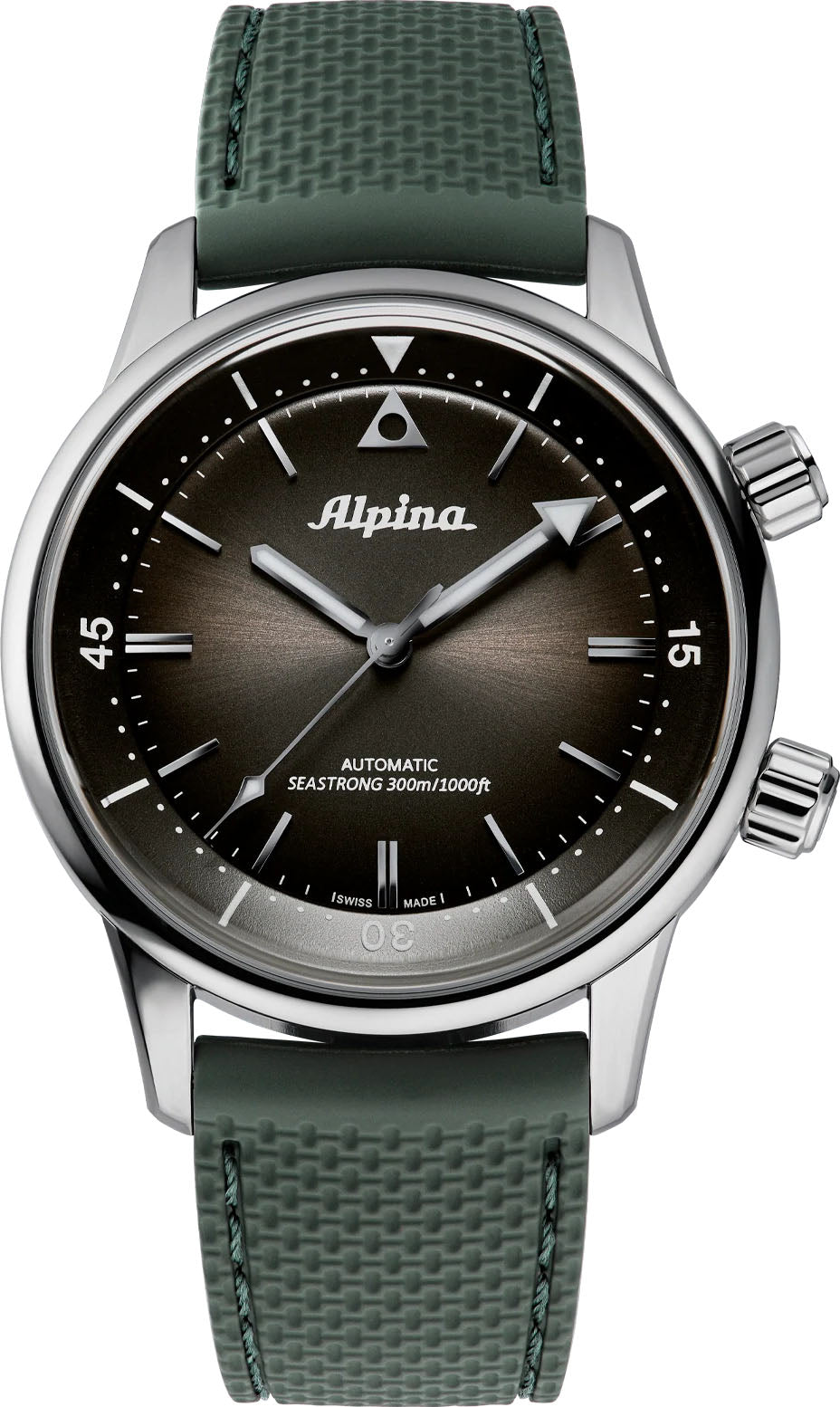 Alpina Seastrong Diver 300 Heritage Green AL 520GR4H6 C W Sellors Fine Jewellery