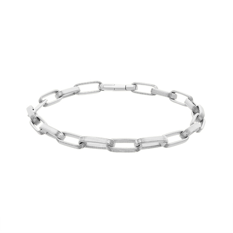 Marco Bicego Uomo 18ct White Gold Unisex Link Bracelet BGU5 | C W ...