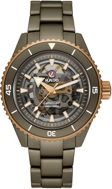 Rado Watch Captain Cook High Tech Ceramic Skeleton R32150162