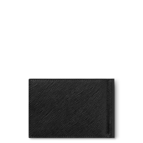 Montblanc Sartorial Wallet, Leather, Black, 6 Cards, Money Clip