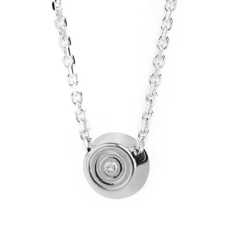 Sterling silver diamond outlet necklace