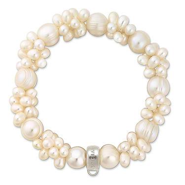 Thomas Sabo 925 Sterling Silver Pearl Necklace of Length 38-45cm :  Amazon.co.uk: Fashion