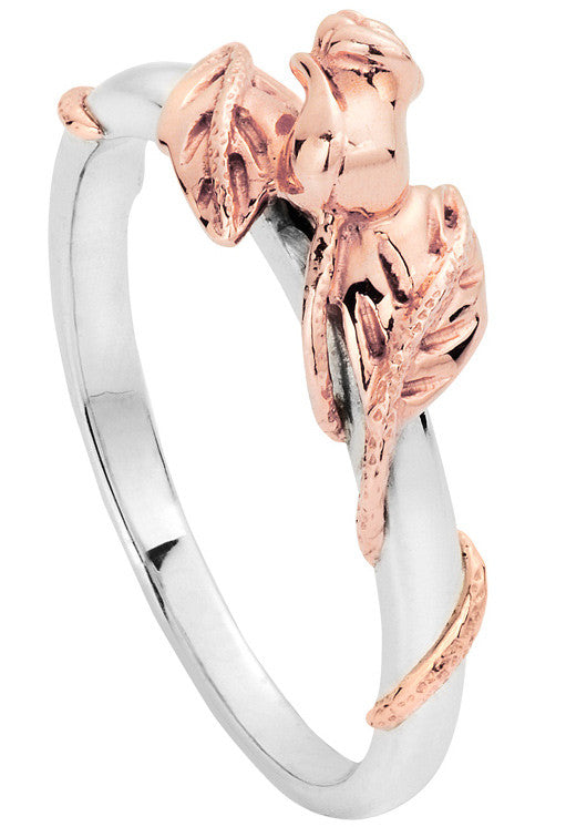 Clogau Ring Glyn Rhosyn Silver and 9ct Rose Gold 3SGRR01 | C W Sellors ...