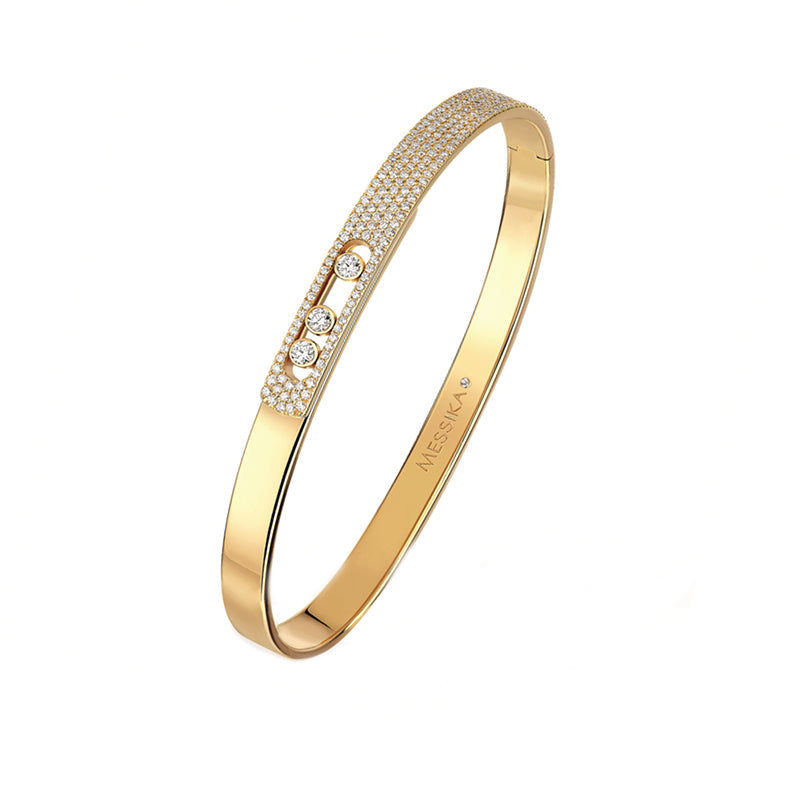 Diamond hot sale stone bangles