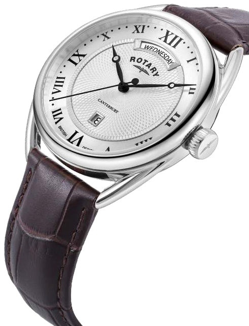 Mens silver rotary discount watch